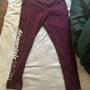 Aeropostale Red Leggings Comfortable Athletic Wear